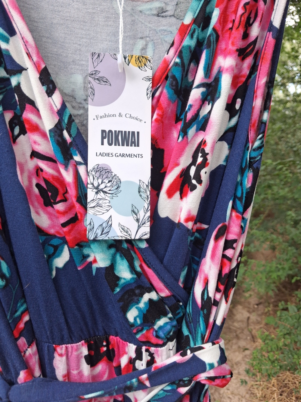 Navy Floral Maxi Dress